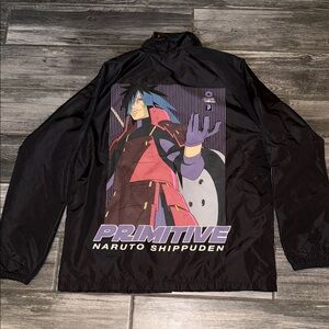 Primitive Anime Graphic Black Windbreaker Naruto shippuden large new tags